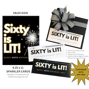 Custom 60th Birthday, 60th Birthday Custom Decorations, 60th Birthday Theme, 40th Birthday Decor, 50th Birthday Decor