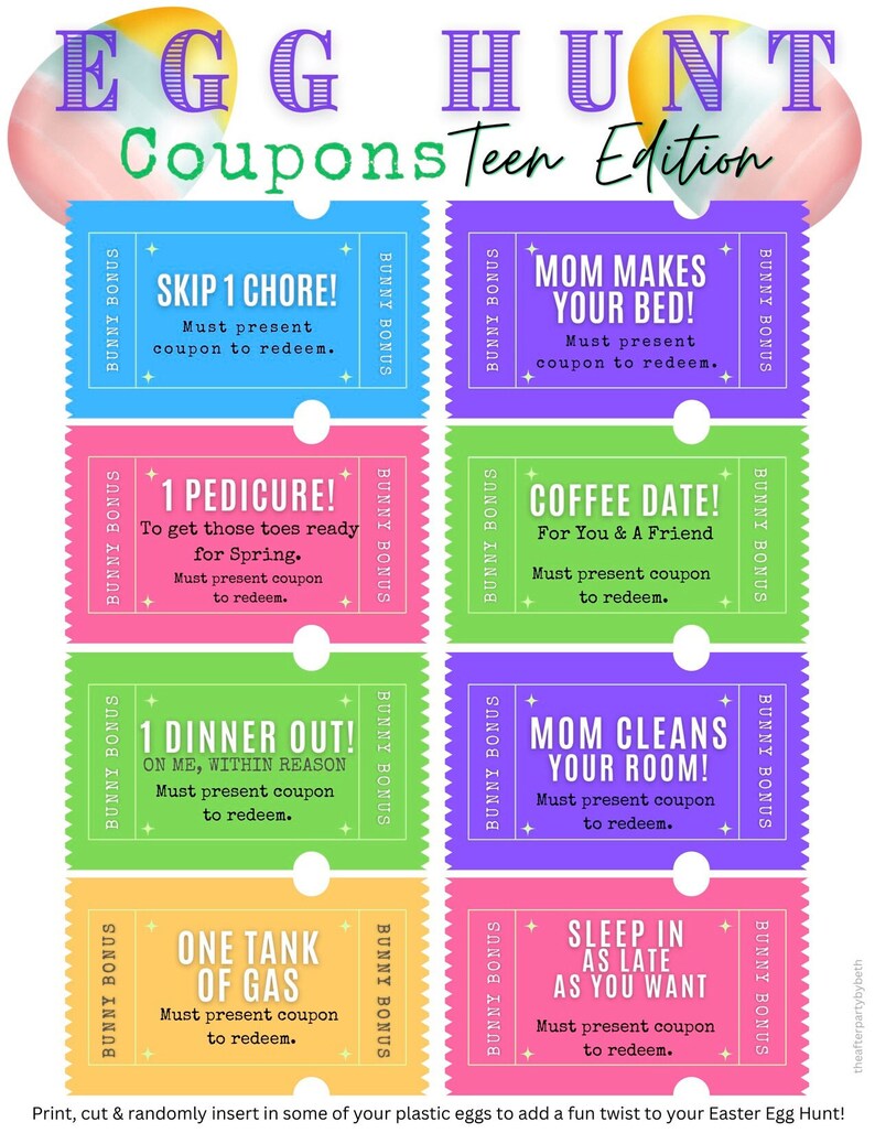 Easter Egg Hunt for Teens, Easter Gift for Teens, Easter Ideas for ...