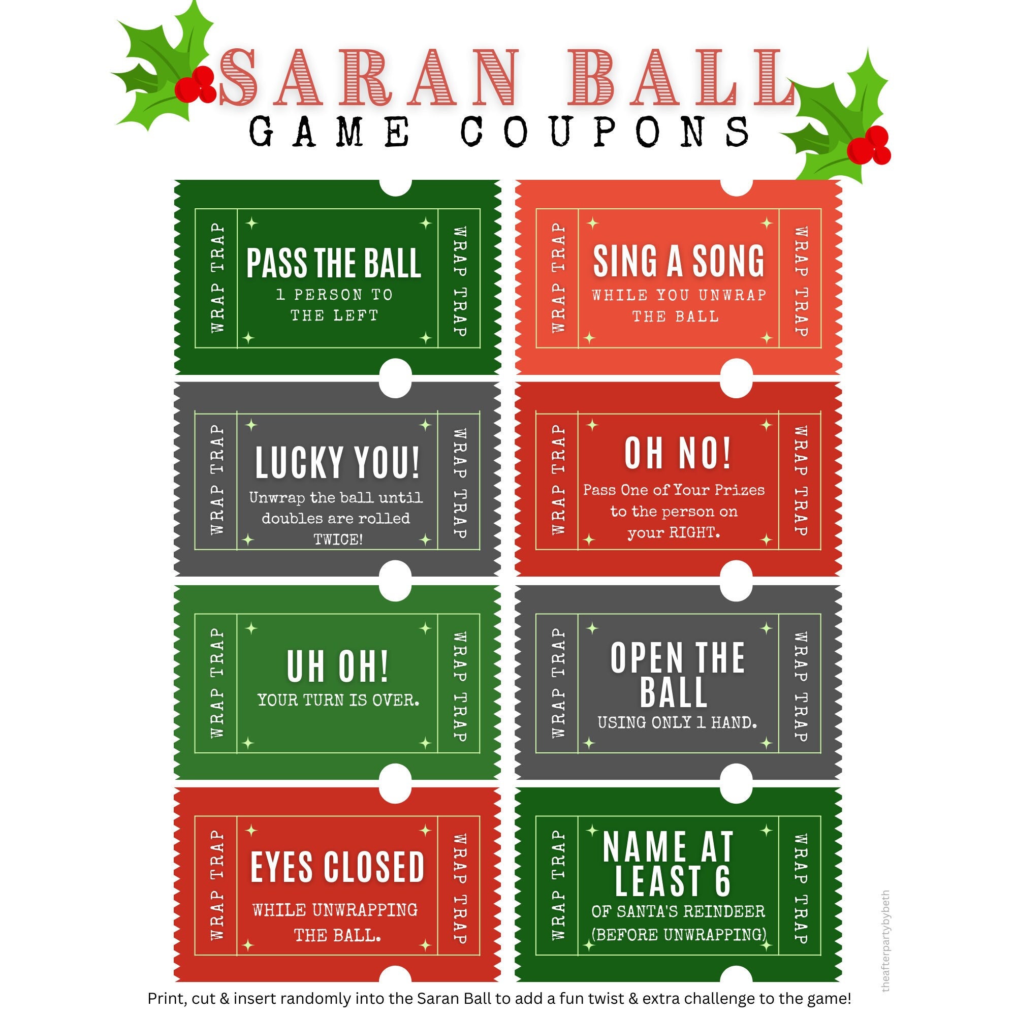 Large Saran Wrap Treasure Ball Game 