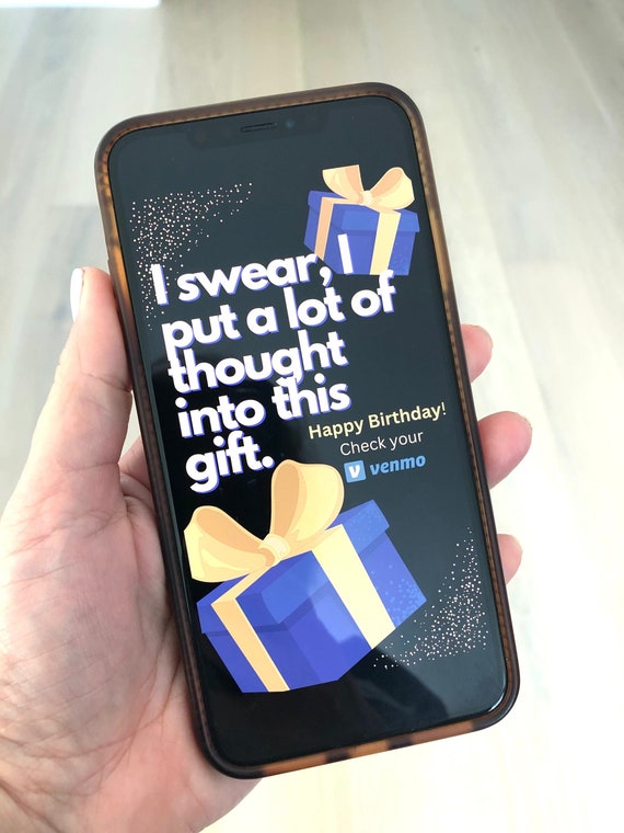 Funny Digital Birthday Card, Money Gift via Venmo (Digital Download)
