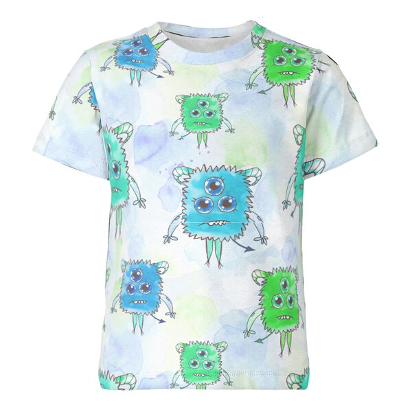 T-shirt amusant Monster Kids - imprimé intégral, tissu de haute qualité, doux, qui évacue l'humidité, respirant, confortable. LIVRAISON GRATUITE