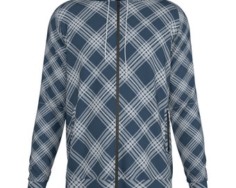 Herren-Kapuzenpullover mit Reißverschluss – 100 % strapazierfähiges, hochwertiges Polyester, weich, bequem, Kapuzenpullover mit durchgehendem Reißverschluss, schnurgebunden, Größen XS – 4XL