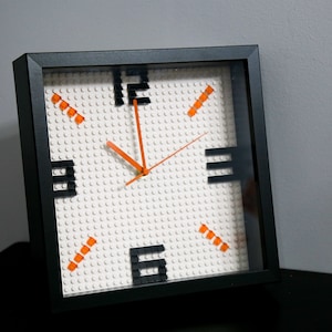 Custom wall clock, building blocks clock, building blocks gift, birthday gift, wall decor, clock for bedroom living room entryway