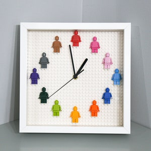 Custom Wall Clock, Mini figures Clock, Birthday Gift, Gift For Kids, Clock For Kids, Wall Decor, Clock For Playroom Nursery Bedrooms