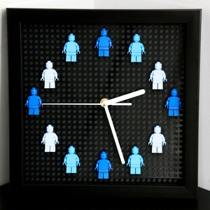 Custom Wall Clock For Kids, Mini Figures Clock, Baby Shower Gift, Baby Boy Gift, Wall Decor, Clock For Playroom Nursery Bedrooms