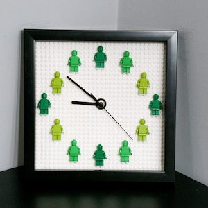 Custom Wall Clock, Mini figures Clock, Birthday Gift, Gift For Kids, Clock For Kids, Wall Decor, Clock For Playroom Nursery Bedrooms