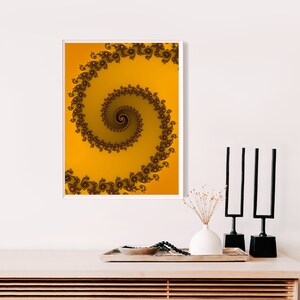 Beautiful Wall Art Print, Golden Brown Fractal Wall Art, Digital Print, Printable Poster, Wall Art Decor, Digital Download