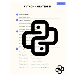 Complete Python Cheatsheet: Learn Programming Basics & More in 6 Pages ...