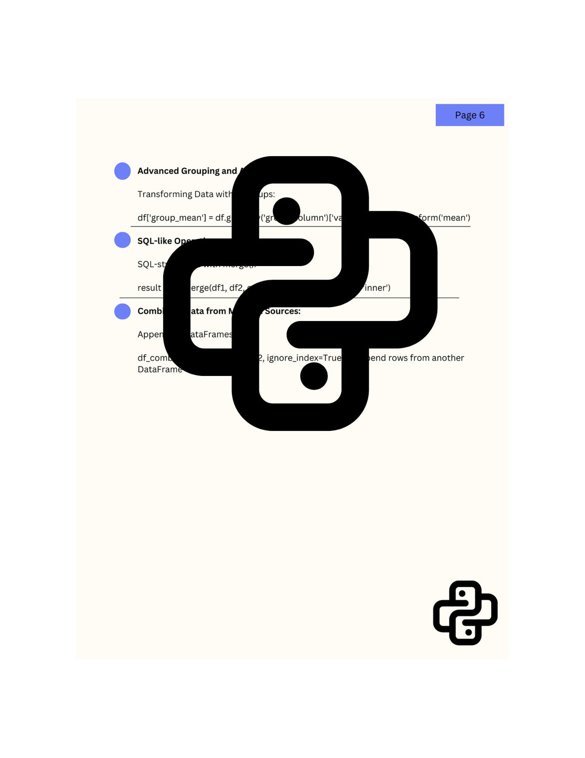 Complete Python Cheatsheet: Learn Programming Basics & More in 6 Pages ...