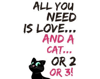 Arquivos Cat SVG e PNG para impressão para Cricut e Silhouette. Pacote de arquivos de clipart de download digital instantâneo para amantes de gatos para artesãos. Vetores de gato