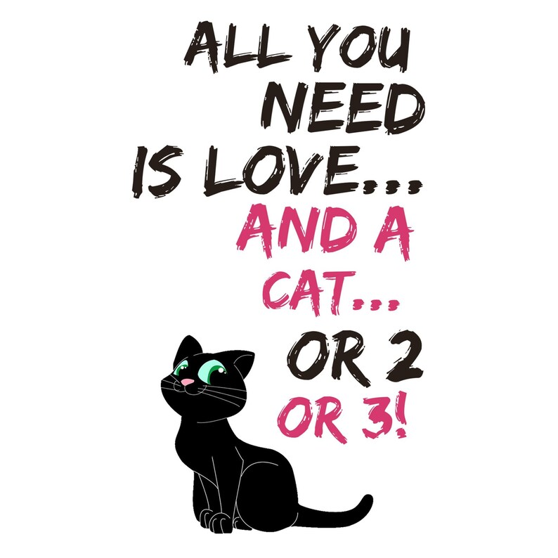 Cat SVG and PNG Printable Files for Cricut and Silhouette. Cat Lovers ...