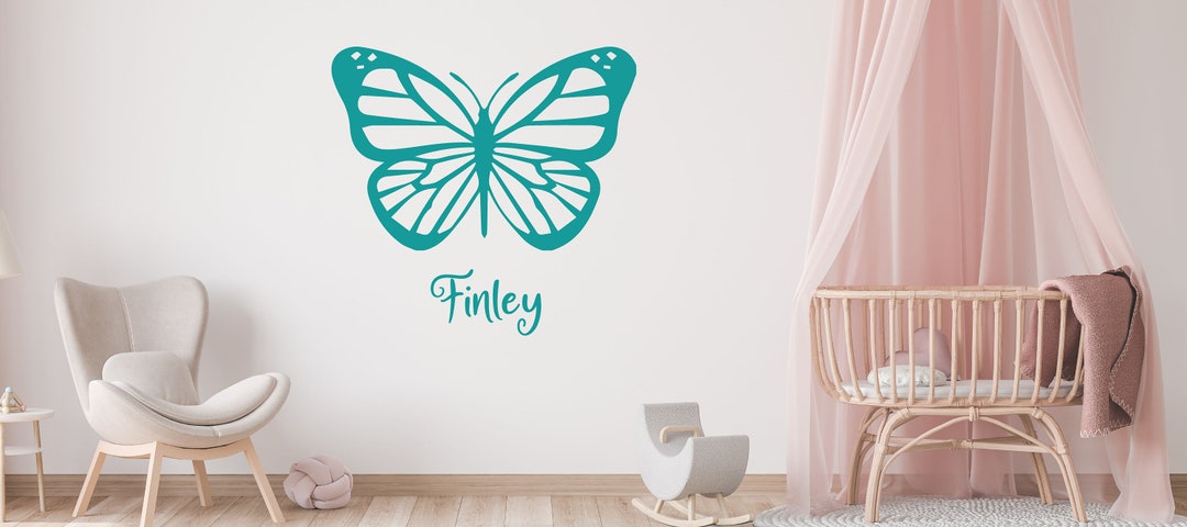 Personalized Butterfly Vinyl Wall Decal: Girl's Nursery Decor - Etsy