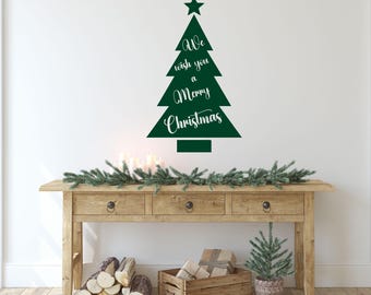 Christmas Tree Vinyl Wall Decal: Holiday Home Decor