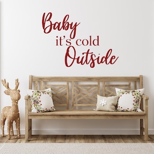 Winter Song Lyrics Vinyl Wall Decal - Baby It&#39;s Cold Outside