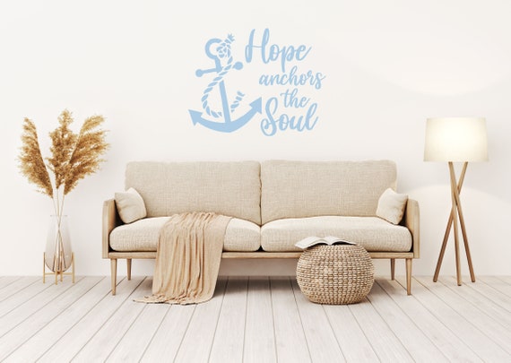 Hope Inspirational Vinyl Wall Decal Nautical Themed Decor Hope