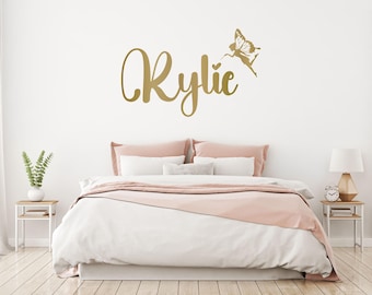 Personalized Name Fairy Wall Decal: Whimsical Girl's Room Decor
