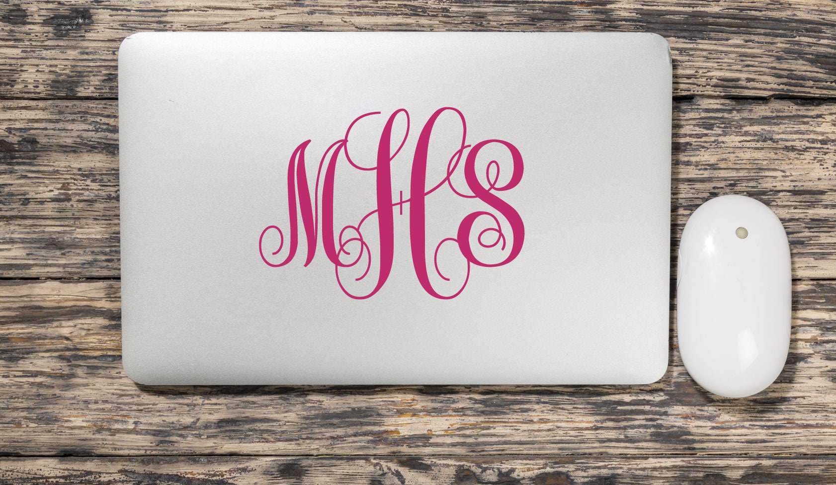 Personalized Monogram Vinyl Wall Decal: Three Initials, Custom Home ...