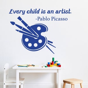Art Classroom Vinyl Wall Decal: Artist Inspirational Quote