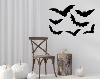 Bats Vinyl Wall Decal: Halloween Home Decor Sticker