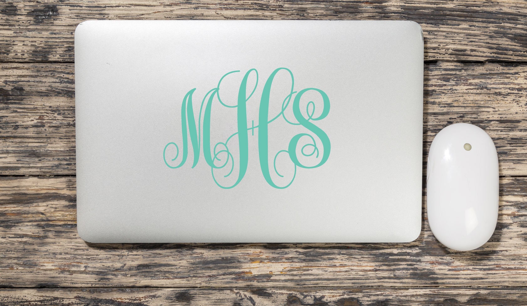 Personalized Monogram Vinyl Wall Decal: Three Initials, Custom Home ...