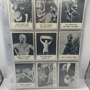 Vintage 1966 Monster Laffs Trading Card Set - COMPLETE