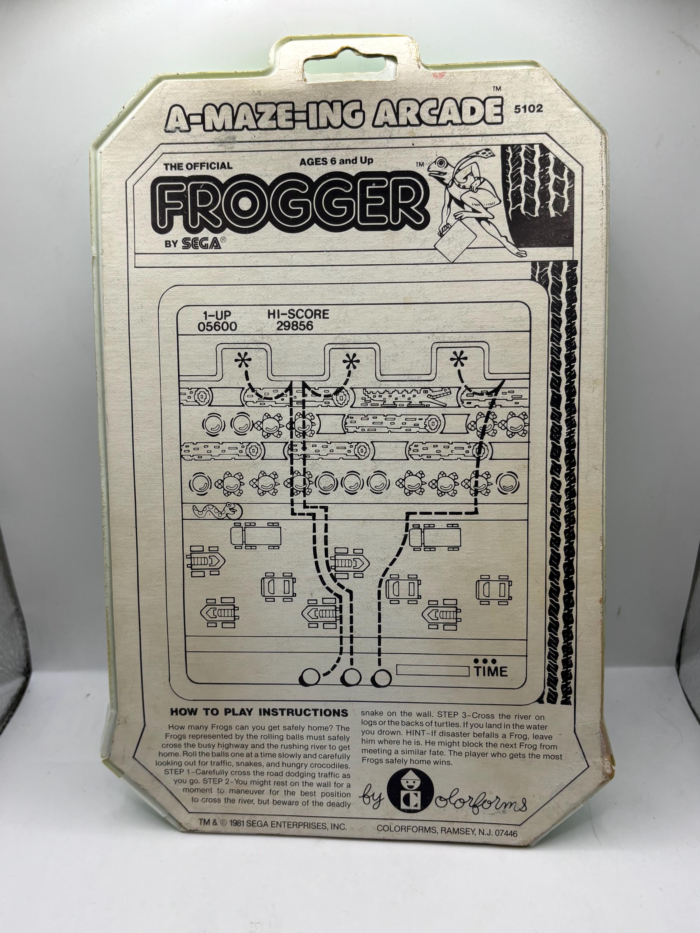 Vintage 1981 Colorforms Frogger by Sega A-maze-ing Arcade Game