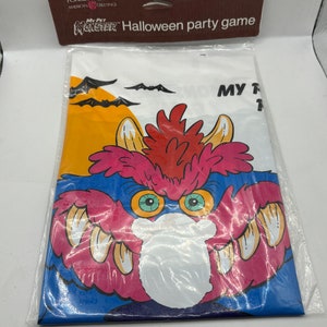 Vintage 1988 My Pet Monster Pin the Nose Halloween Party Game - SEALED - Made by American Greetings