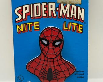 Vintage 1977 Spider-Man Nite Lite – Sears Roebuck MOC