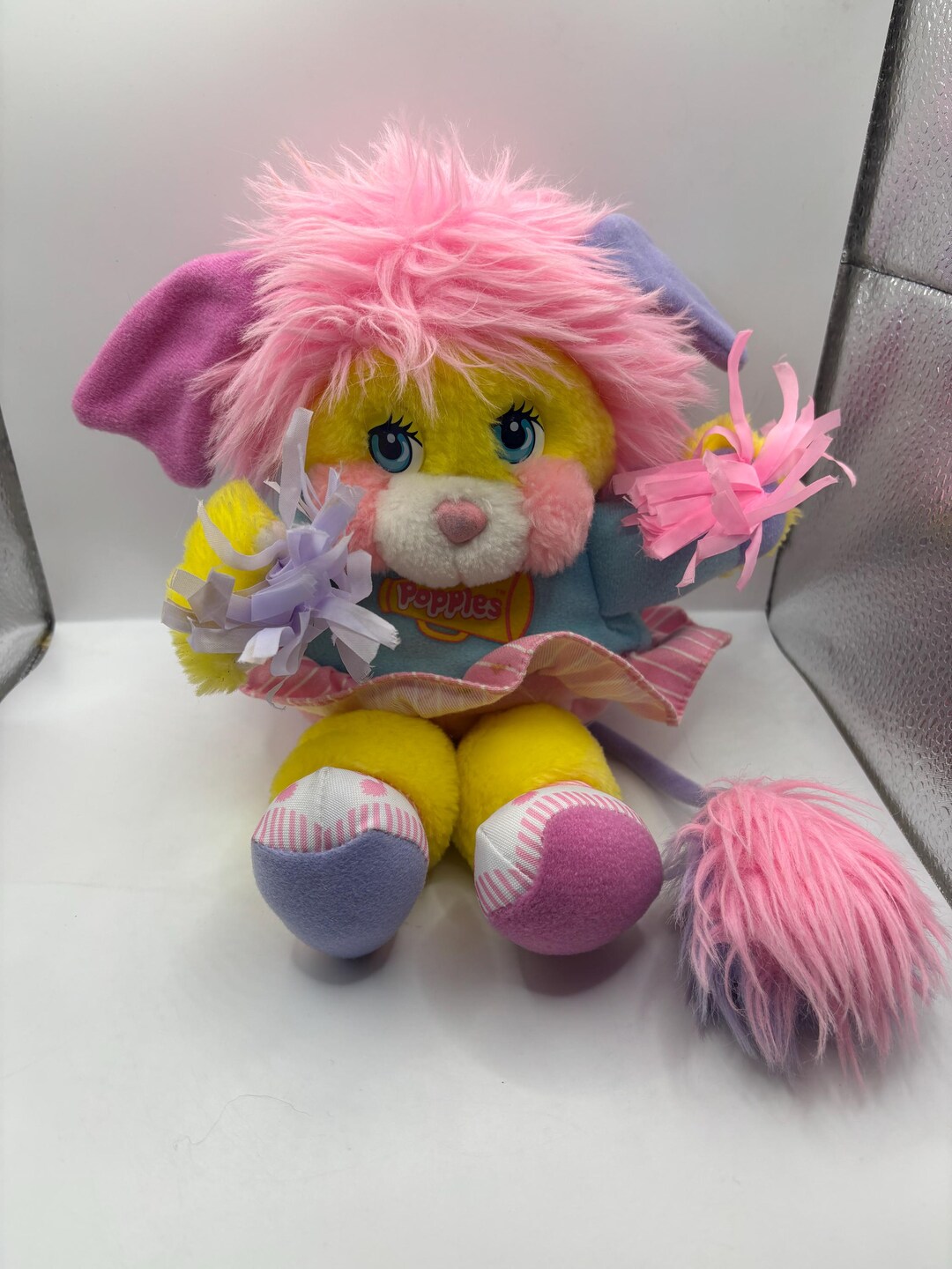 VINTAGE PELUCHE POPPLES puffball cheerleader pom pom girl Mattel EUR 20