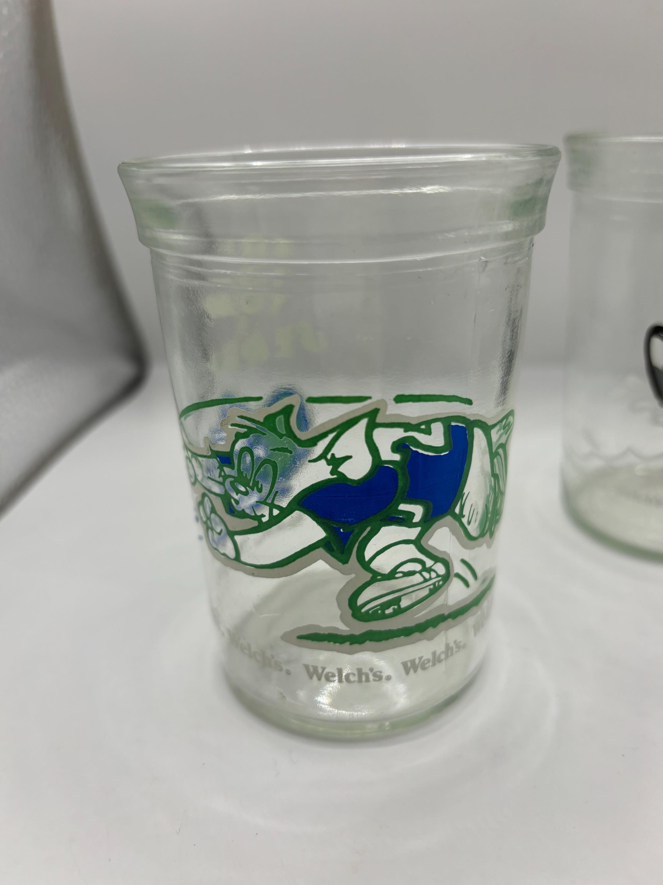 Vintage 1990 Welch's Tom & Jerry Glass Jelly Jars/glasses - Set of