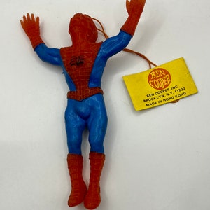 Vintage 1973 Ben Cooper Spider-Man Jiggler mit String & Anhänger