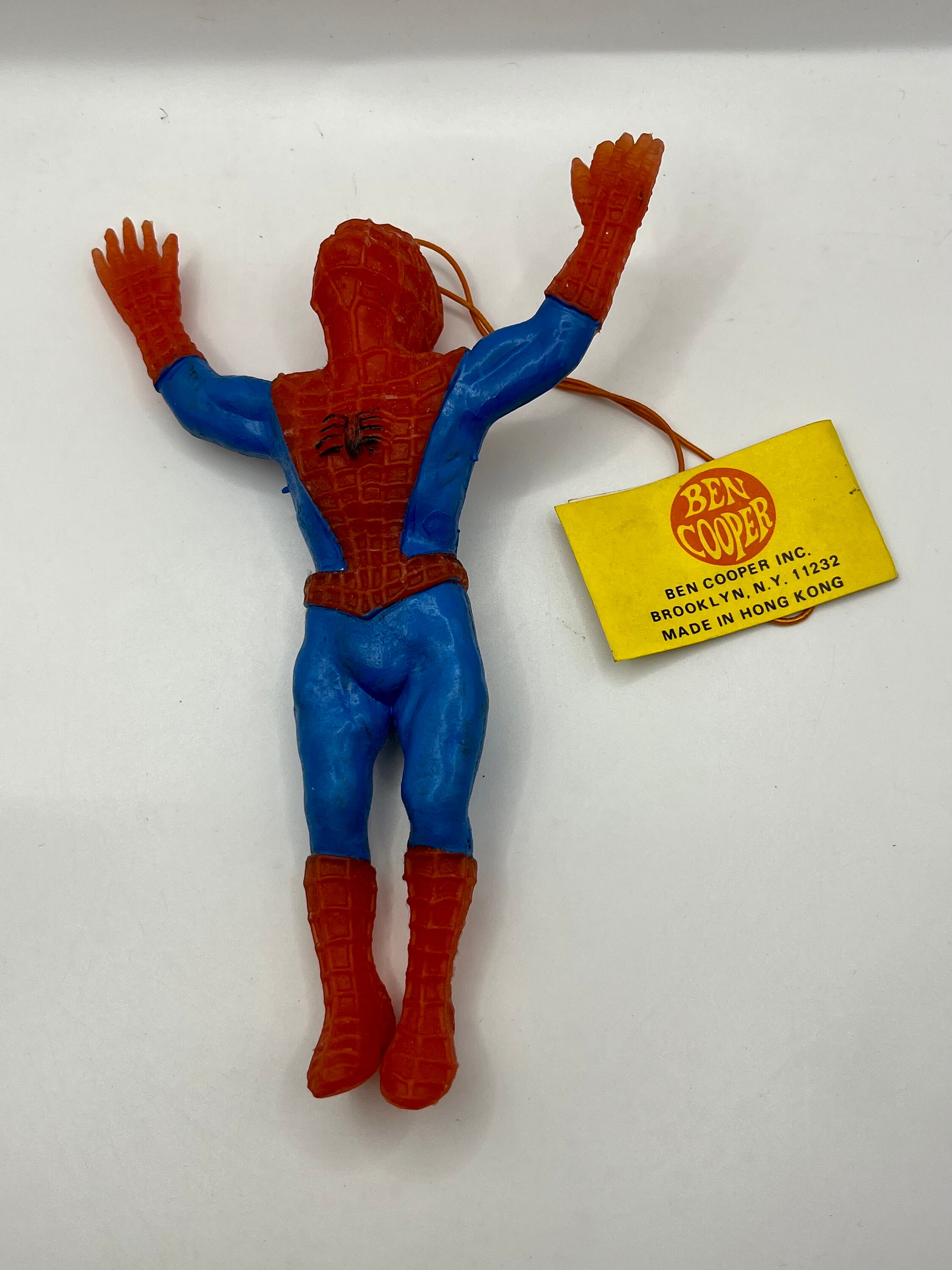 【希少】70s~80s spider man vintage toy Vintage 1973 Ben Cooper Spider-man Jiggler With String & Tag