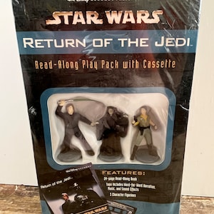 Vintage 1997 Star Wars El regreso del Jedi leído junto con figuras de acción - SELLADO