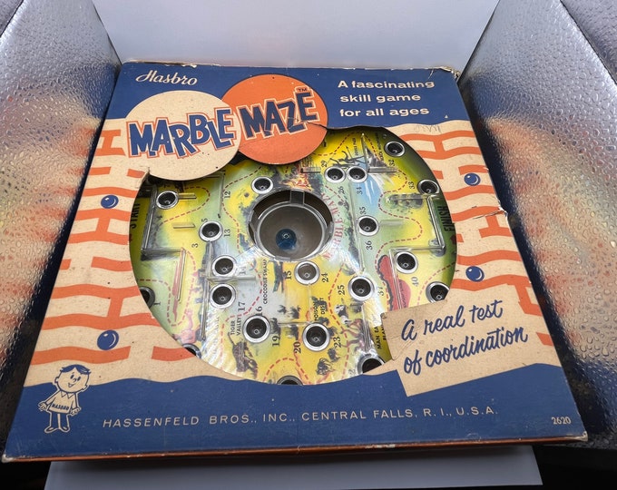 Vintage 1960s Hasbro Marble Maze Game Complete With Original Box Etsy
