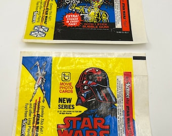Vintage 1977 Star Wars Wax Wrappers