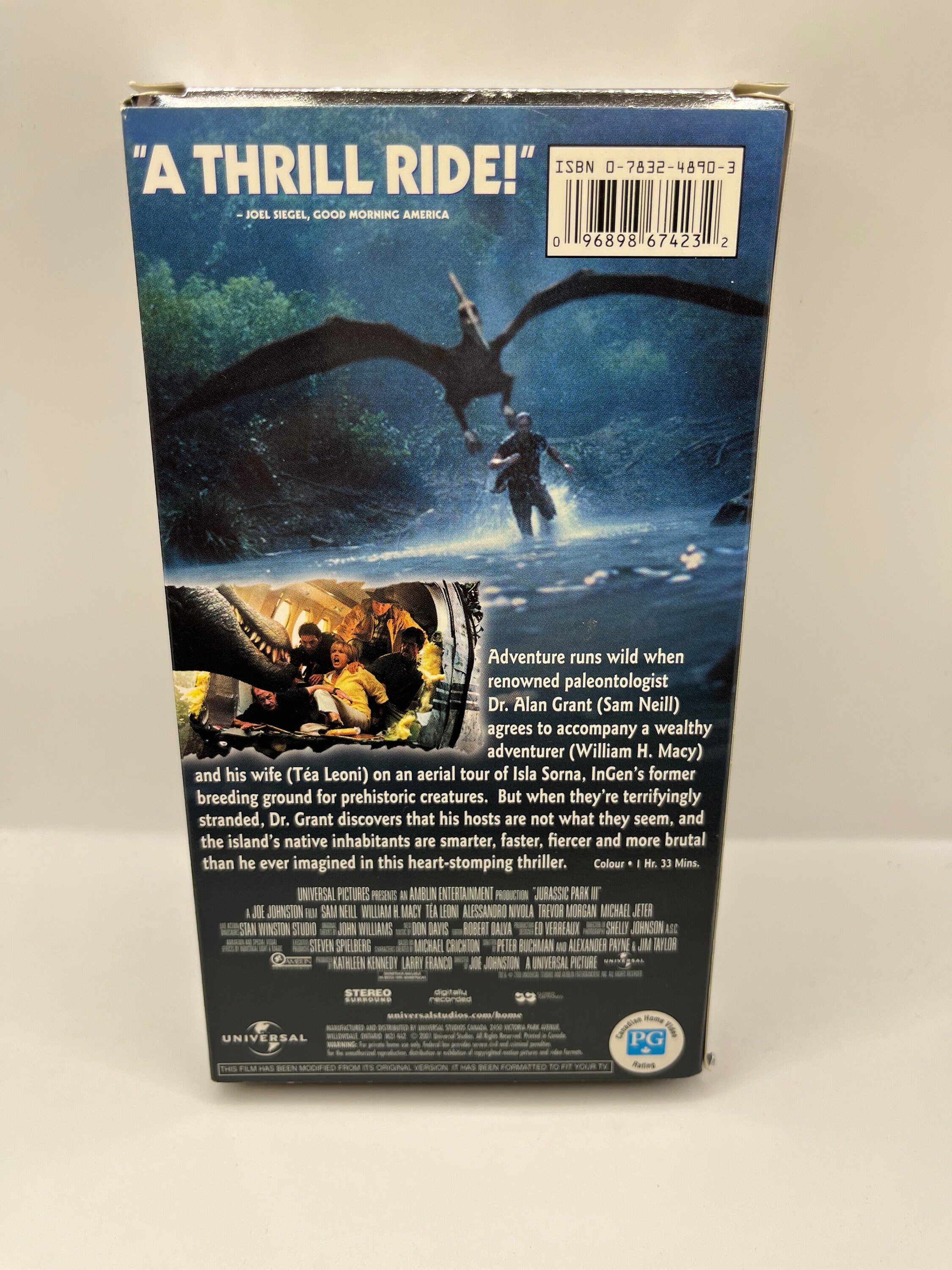 Vintage 2001 Jurassic Park III VHS - Etsy