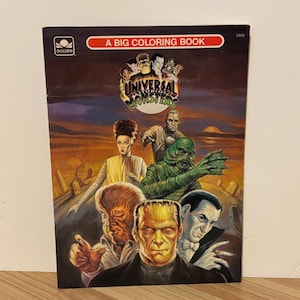 Vintage 1991 Universal Monsters - A Big Coloring Book - Made by Golden - UNUSED