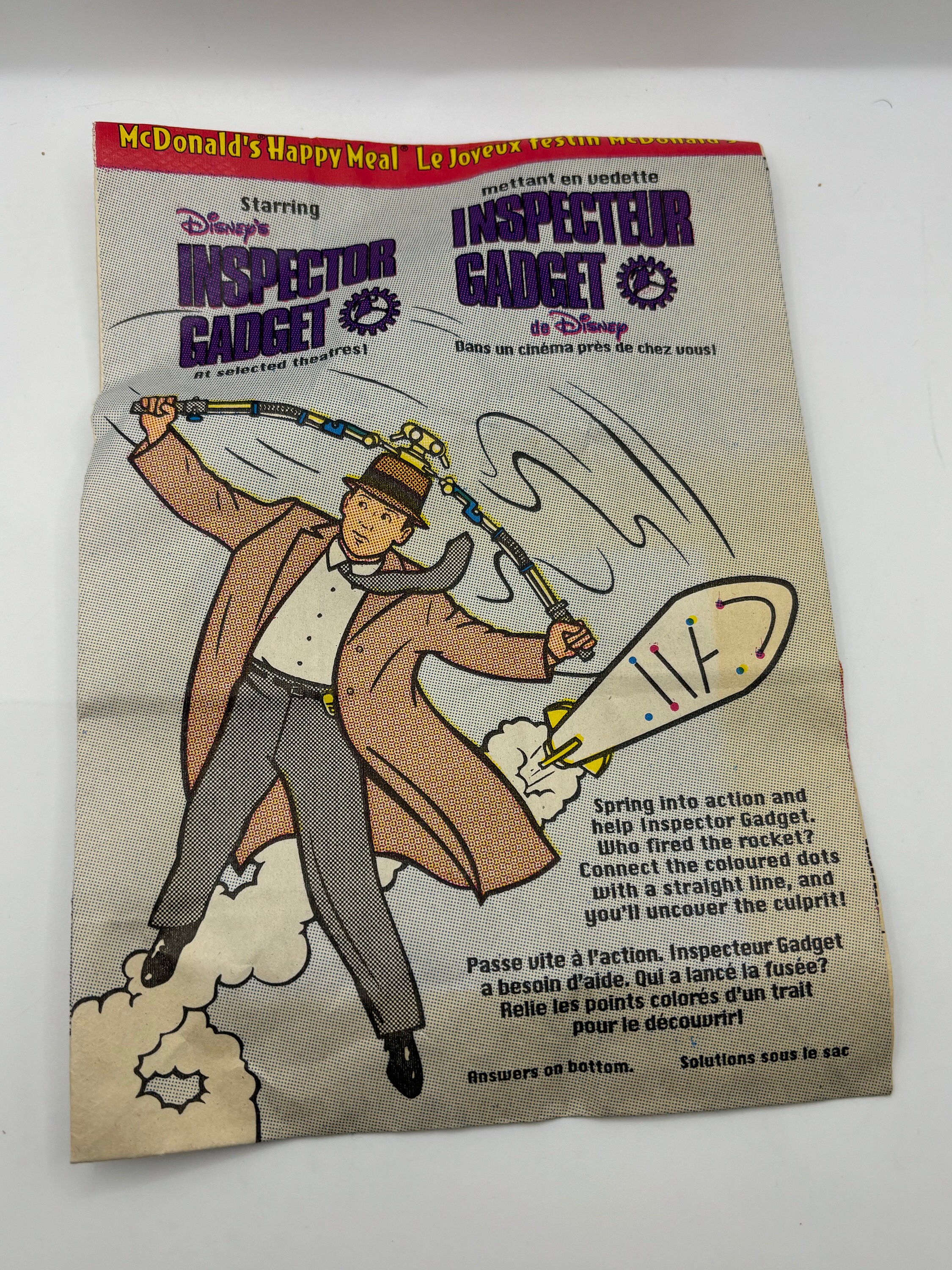 Vintage 1999 Disney Made for Mcdonalds Inspector Gadget COMPLETE - Main Image