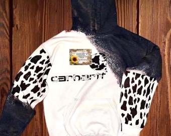 Cow Print Cheetah Print Carhartt Hoodie Carhartt Leopard Print