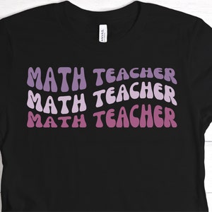 Chemise de professeur de mathématiques, chemise de mathématiques rétro femmes, cadeau d’amoureux des mathématiques, chemise de mathématicien, cadeau de professeur de mathématiques drôle, tee d’enseignant de rentrée scolaire pour dames