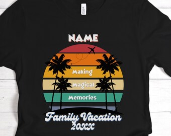 Custom Family Vacation Shirts, Matching Personalized Family Trips T Shirts, Family Vacation Tees, Matching Family Group Vacation T-shirts