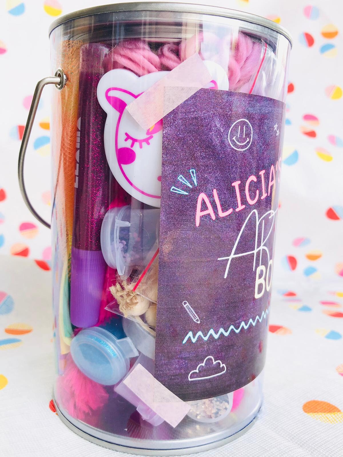 Little Artist Gift Box Personalized Art Box Girly Craft Etsy