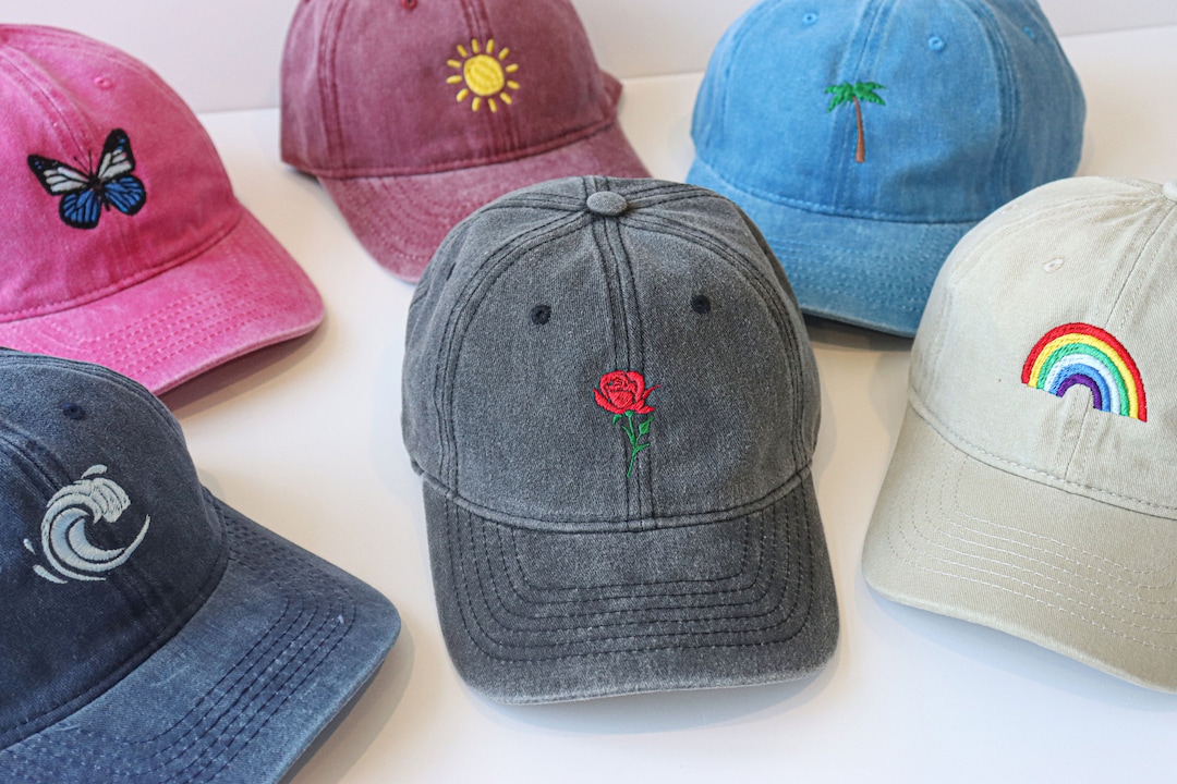 Custom Text or Pattern Embroidered Caps, Custom Embroidered Baseball ...