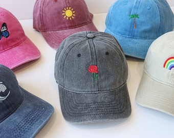 Custom text or pattern embroidered caps, custom embroidered baseball caps, Bachelor Party Gifts