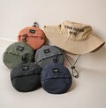 Foldable Embroidered Bucket Hat Outdoor Hat Mountaineering Hat Customized Personalized Sunshade Hat Camping Hat SummerHat TourismSunshadeHat