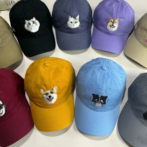 Custom Embroidered Pet Hat with Pet Photo Personalized Dog Hat Custom Cat Hat Custom Pet Cap Dog Hat