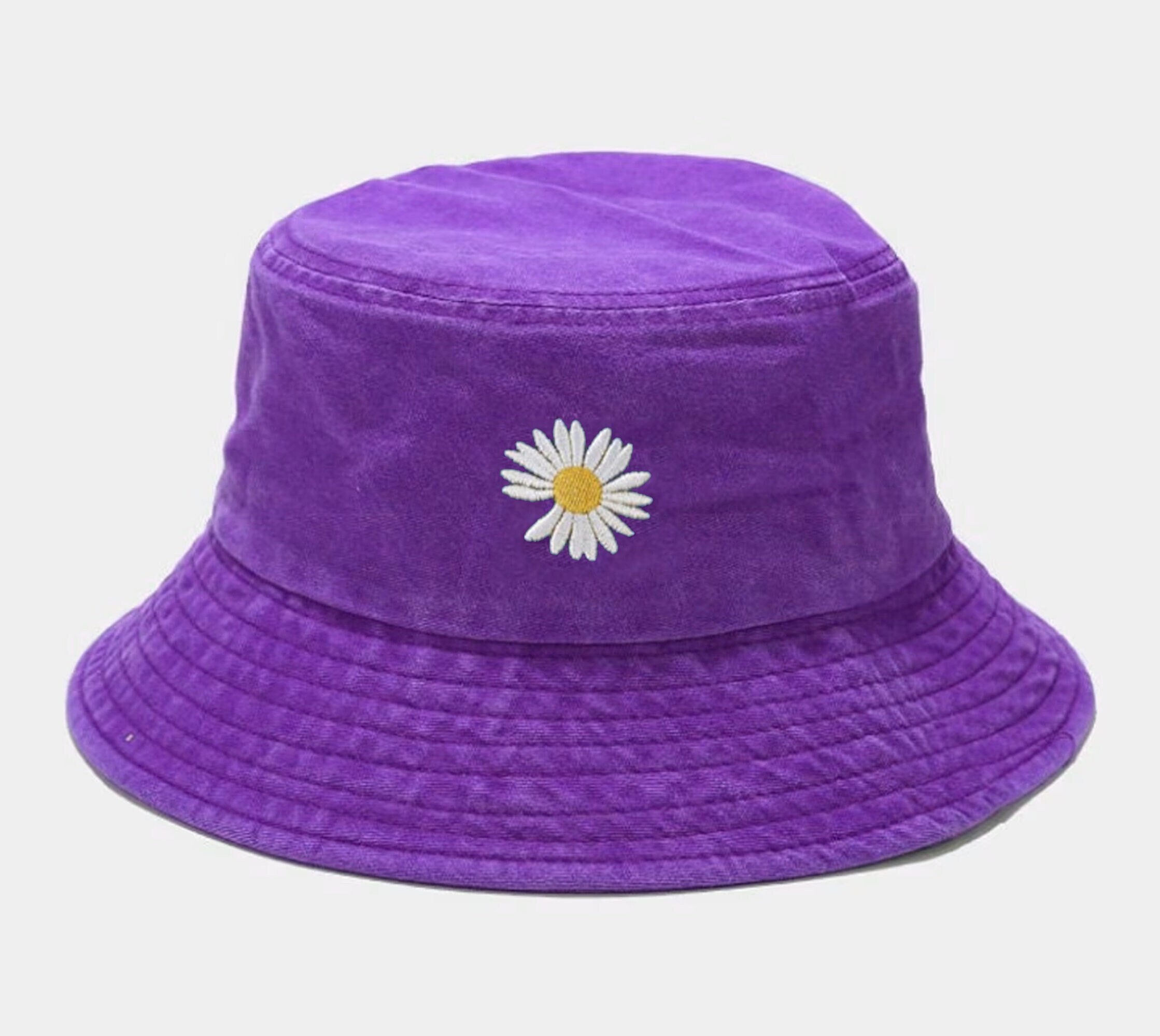 Custom Embroidered Bucket Hat Custom Text Embroidery Bucket Hat Summer Daisy Hat Personalized Gift Holiday Beach Bucket Hat