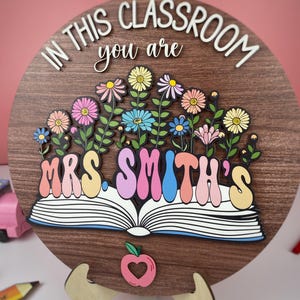 Custom Teacher Name Sign Plate, Personal 3D Teacher Appreciation Gift ...