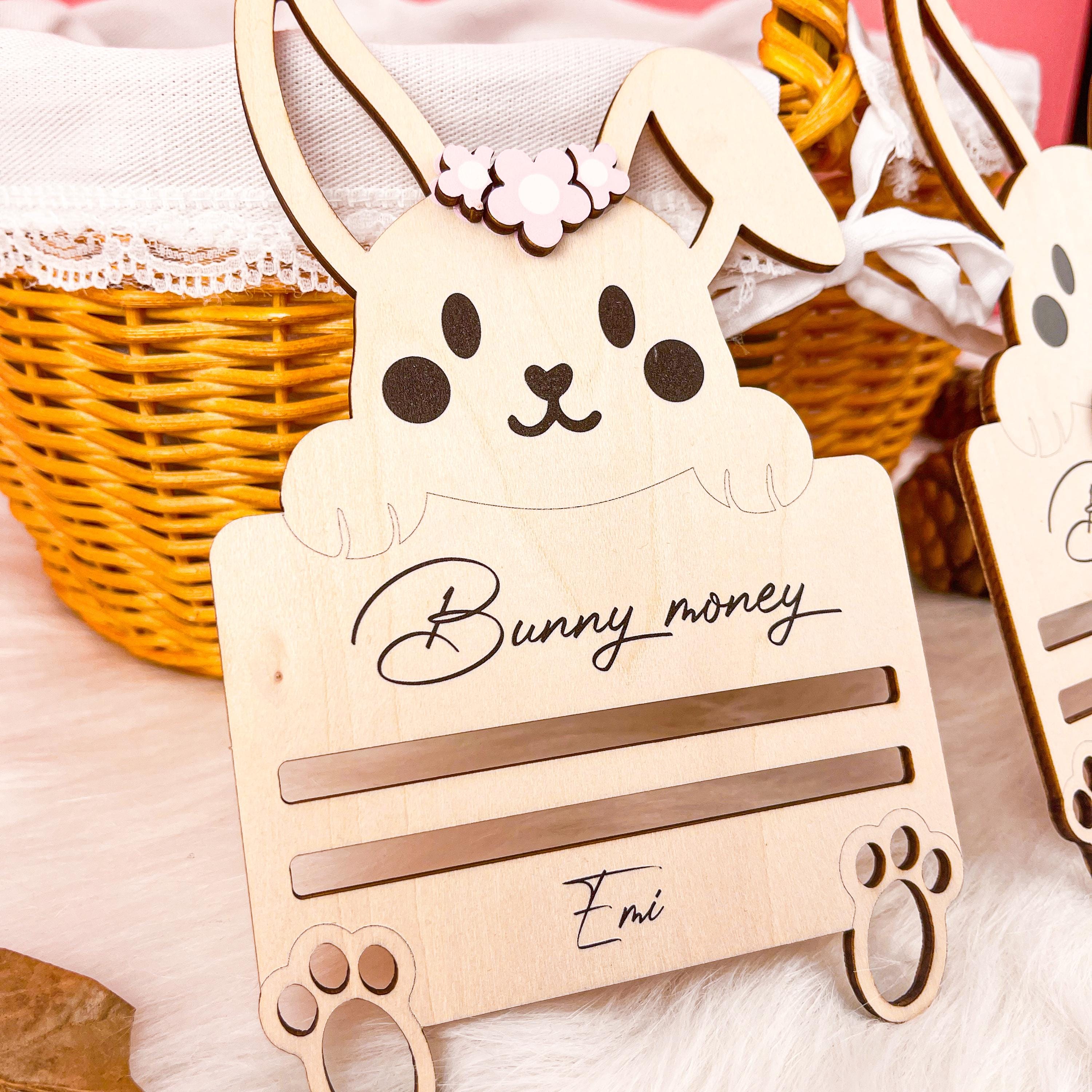 Custom Easter Bunny Money Holder for Kids, Easter Basket Stuffer