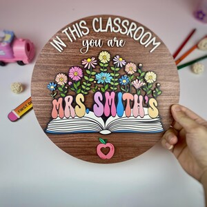 Custom Teacher Name Sign Plate, Personal 3D Teacher Appreciation Gift ...
